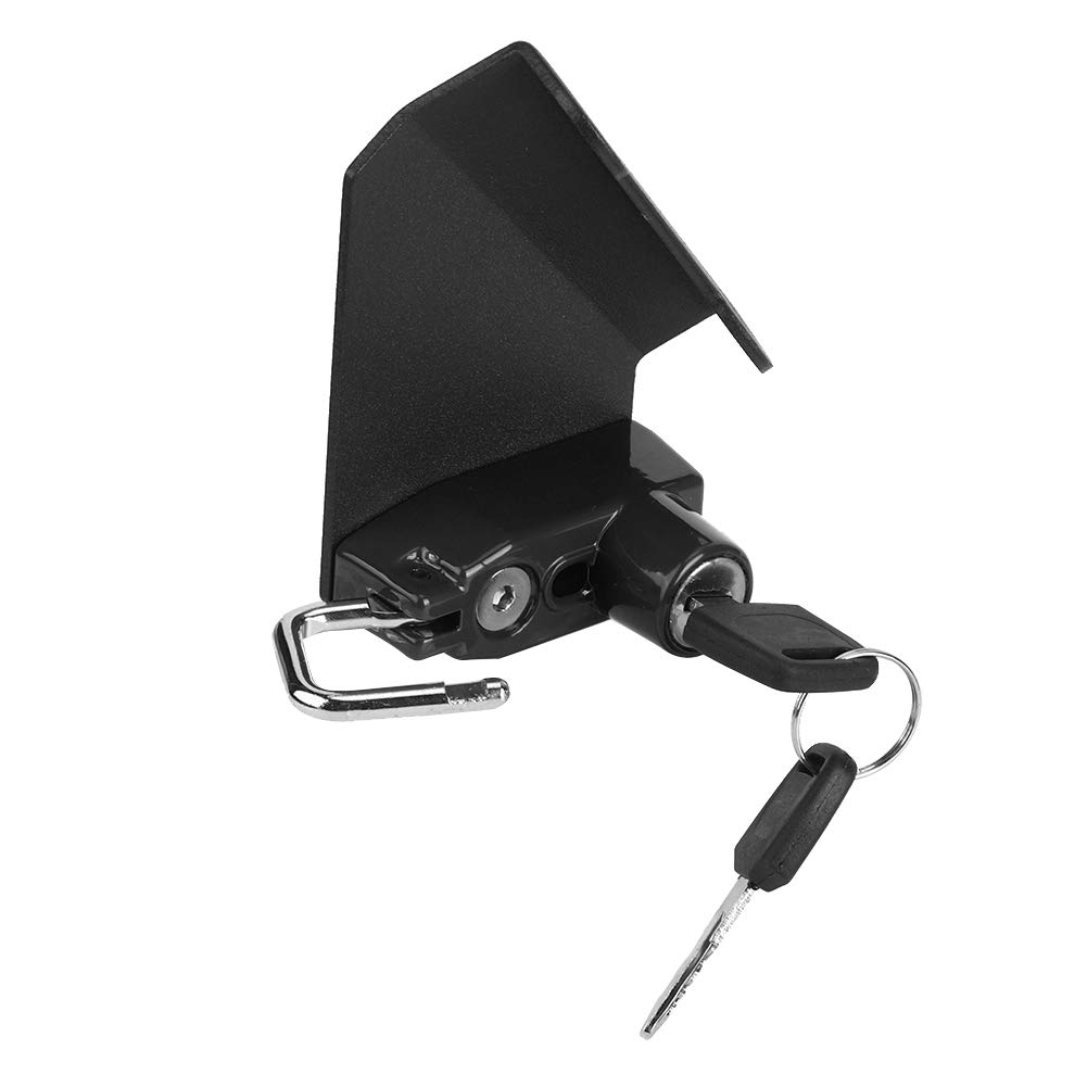 Motorcycle Helmet Lock - Aluminum Alloy Motorcycle Anti-Theft Helmet Lock Mount, Left Side, Fits YZF R1M/R1S/R6 (Black)