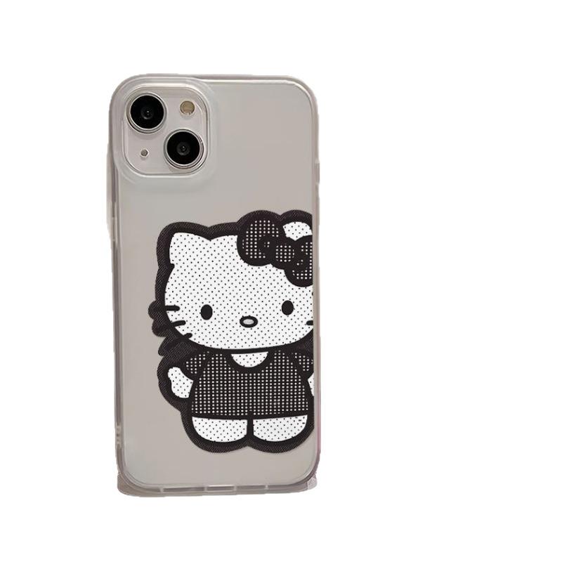 Big Hole Matte Black Cool Kt Cat for iPhone11 Apple 11promax Mobile Phone Case 11 Transparent 11 Cute 11