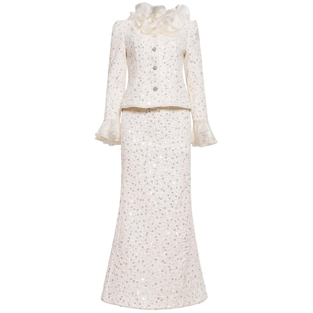 Zhi Li 2026 Women's Chic Woolen Coat & Fishtail Skirt Set