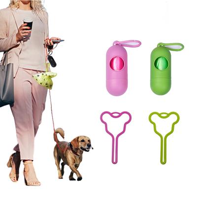 Solid Pet Waste Bag Clip for Dog Waste Carrier Hands Free Clean Tools Poop Bag Dispenser Holder Walking Dog Accessories