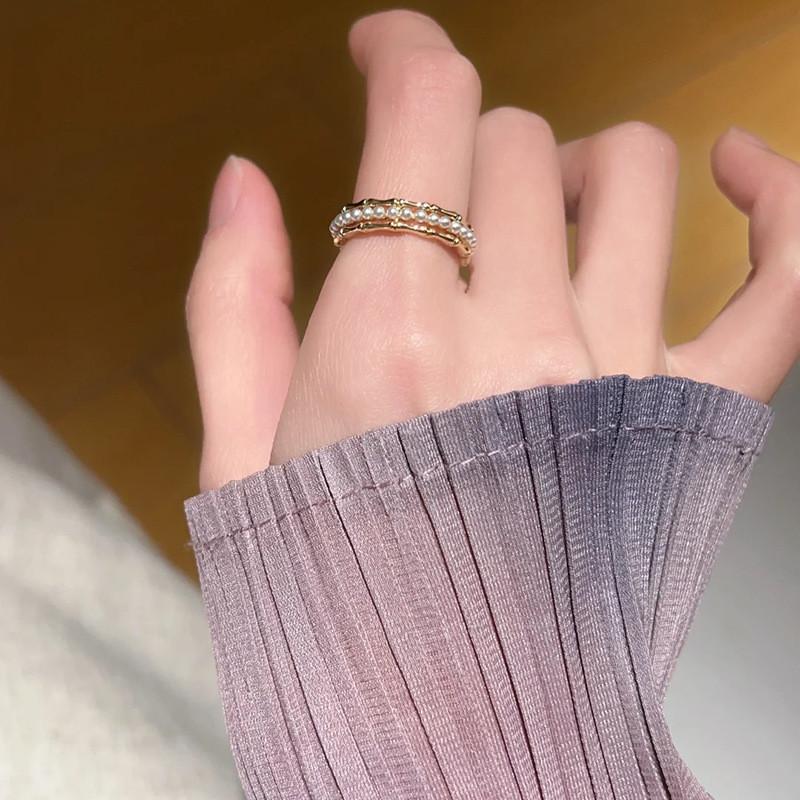 Stunning Glacier Mint Blue Enamel Ring Featuring Unique Floral Design For Women