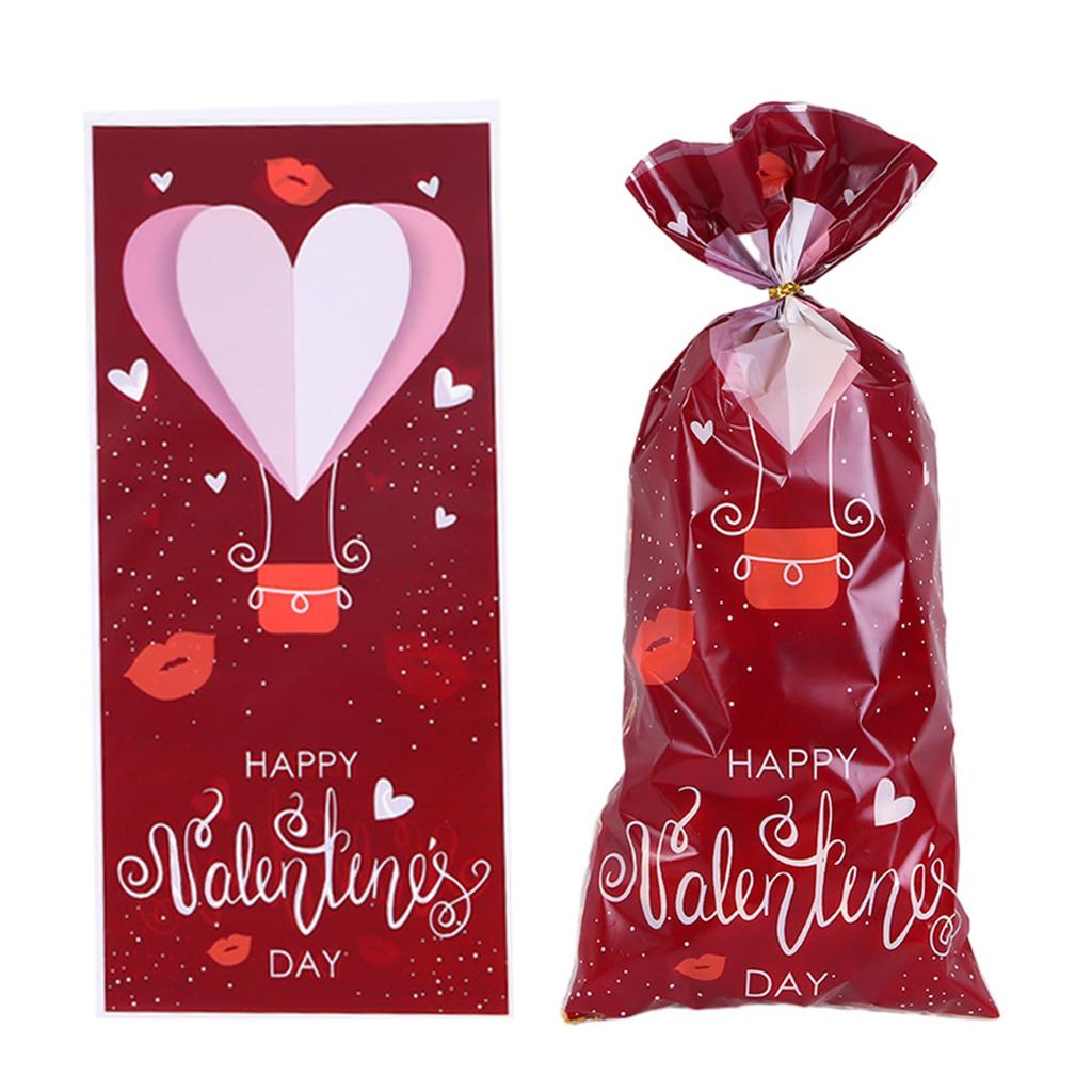 New Valentine's Day Candy Bag Love Pattern OPP Four-color Mix