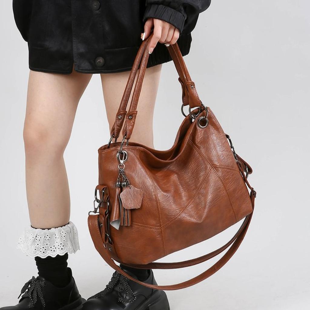 Handbag Women PU Large Capacity Adjustable Strap Daily