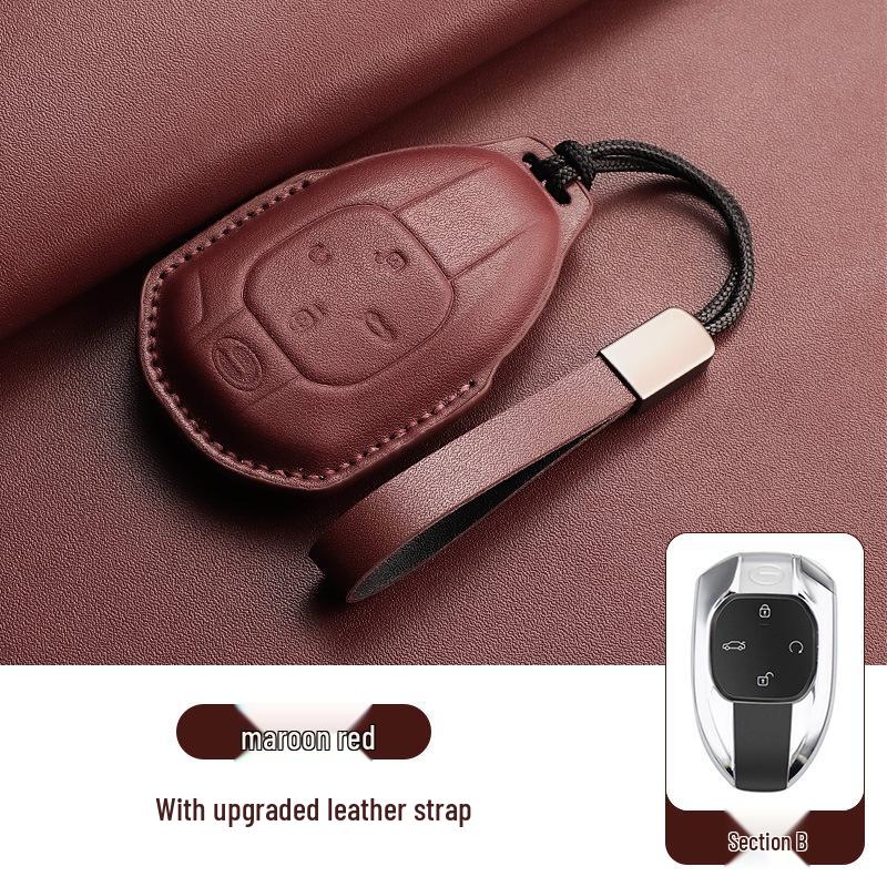Genuine Leather Key Cover for GAC Trumpchi GS4, GS3, GS8, M8 - Hot Seller