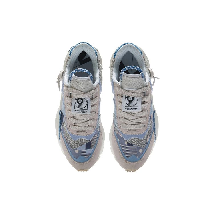 Li Ning Fangyuan Eternal Wildlederstoff Retro Stoßdämpfend Rutschfest Abriebfest Leicht Low-Top Laufschuhe Damen Sneaker AGCR058-8