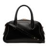 Bally Unda Brand Logo Classic Grain Goat Leather Handbag Women Handbags Black 6310380