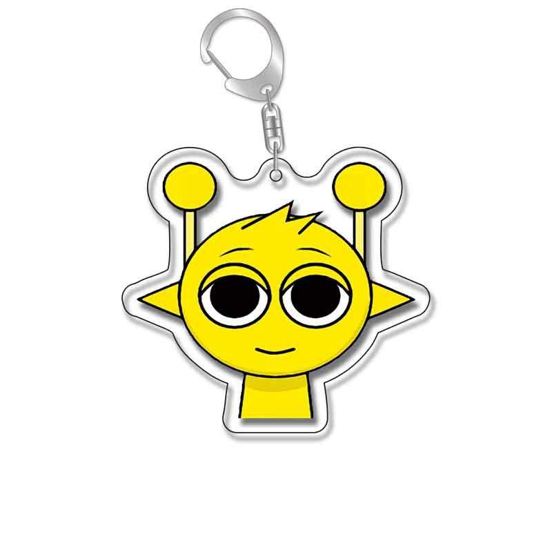 

Acrylic Sprunki Keychain for Accessories Sprunki Oren Raddy Gray Brud Vineria Pendant Keyring Key chain Jewelry Fans Gifts