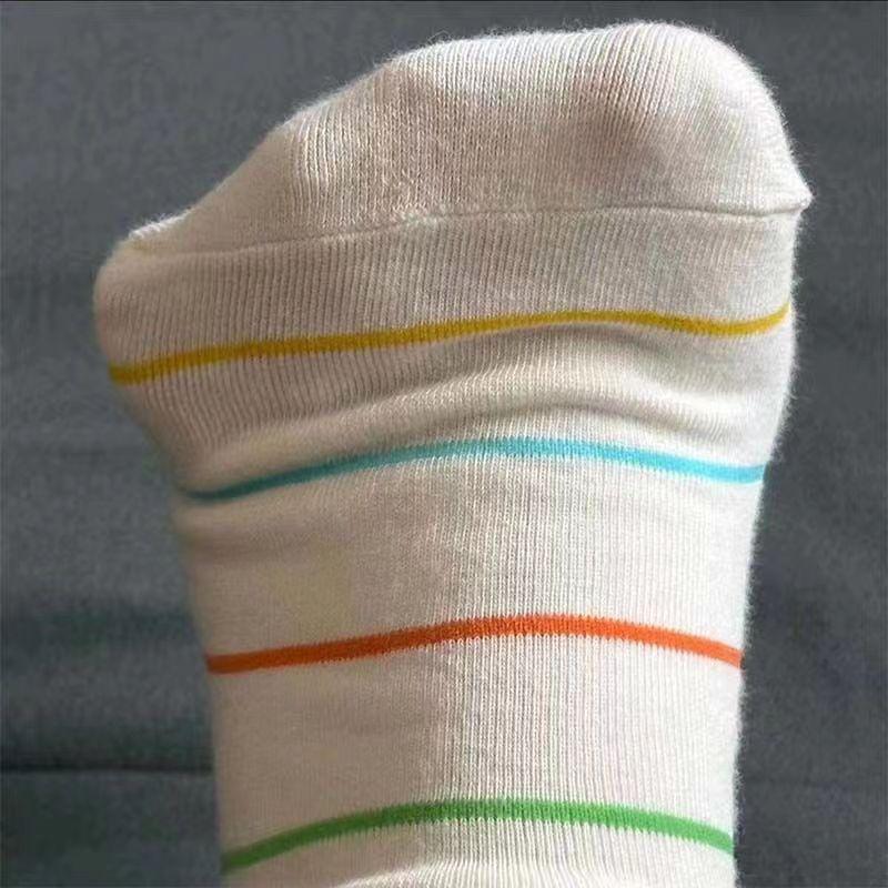 Herbst Originaldesign Farbige Punkte Mittelhohe Socken Niedliche Cartoon Studenten Mittelhohe Socken Gestreifte Punkte