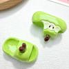 Bag Hanger 1:1 Realistic Slippers Shape Resin Keychain High Simulation Fruit Shoes Charm Lightweight Portable Key Holder