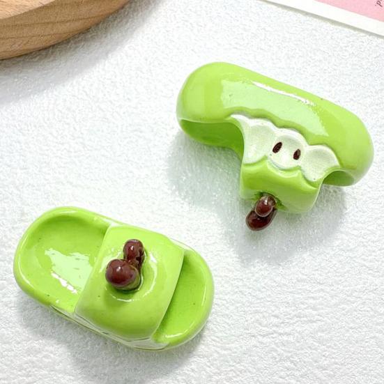 Bag Hanger 1:1 Realistic Slippers Shape Resin Keychain High Simulation Fruit Shoes Charm Lightweight Portable Key Holder