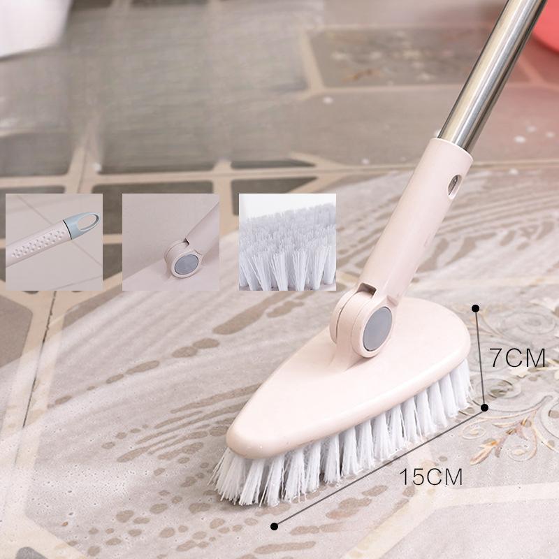 Multifunctional Hard Bristle Floor Brush Plastic Long Handle Cleaning Brush Bathroom Floor Brush Bathtub Floor Tile Brush