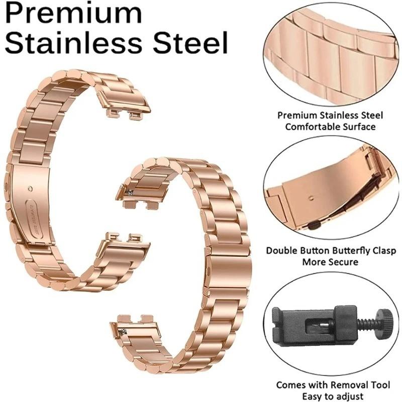 Stainless Steel Bracelet for Huawei Band 9 8 Watch Strap Metal Wristband for Huawei Band 10 Business Strap Replacement