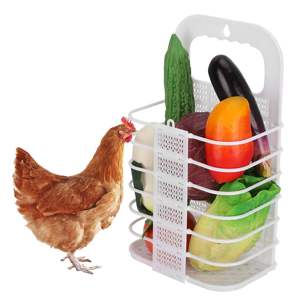 Foldable Chicken  Foraging  Basket  Vegetable Fruit  Hanging Toy for Feeding Training