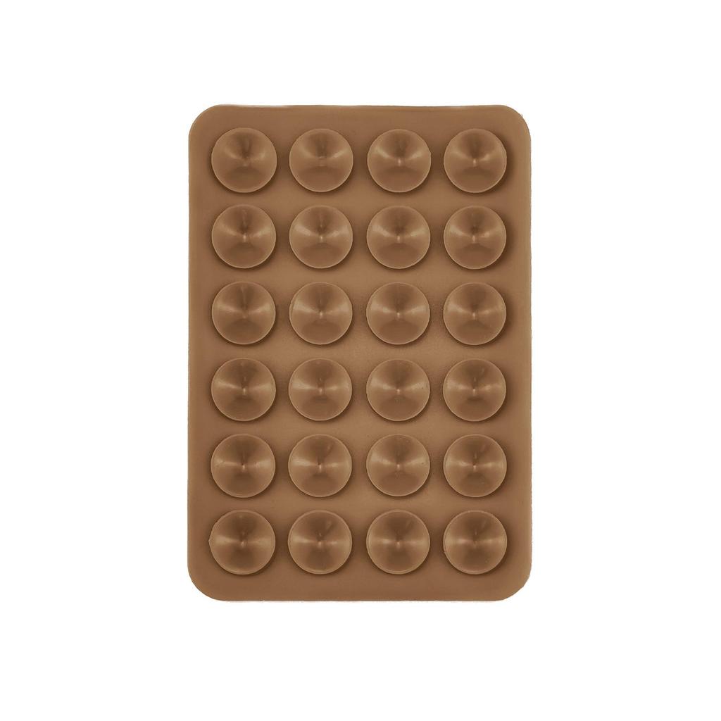 Black Silicone Anti-Slip Phone Stand: 24 Portable, Minimalist Suction Cup Stickers