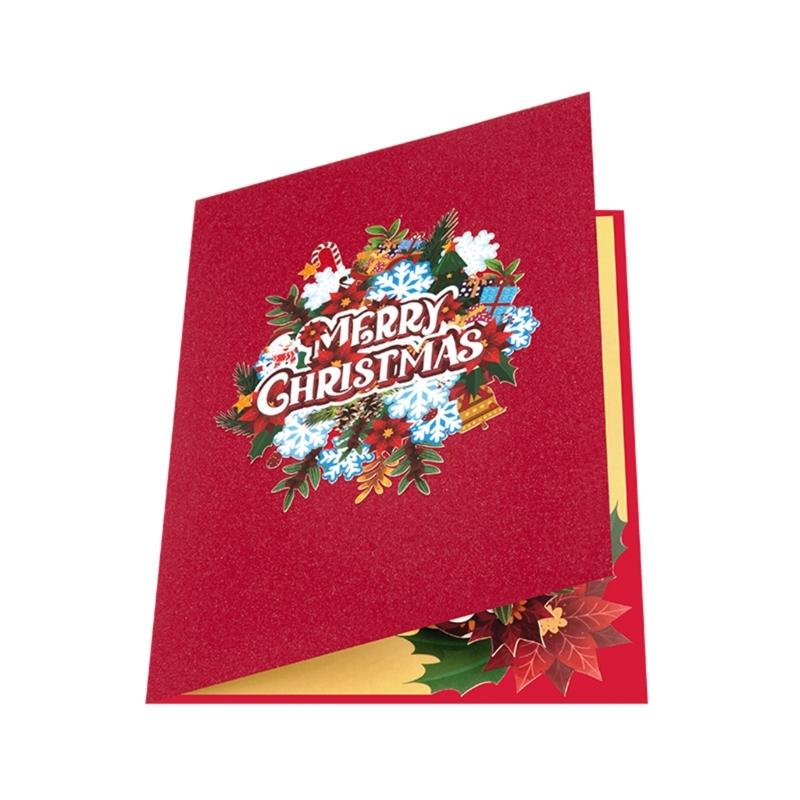 Multipurpose 3D Snowflake Popup Greeting Card with Envelope Handmade Paper Holiday Card For Birthdays And Celebration