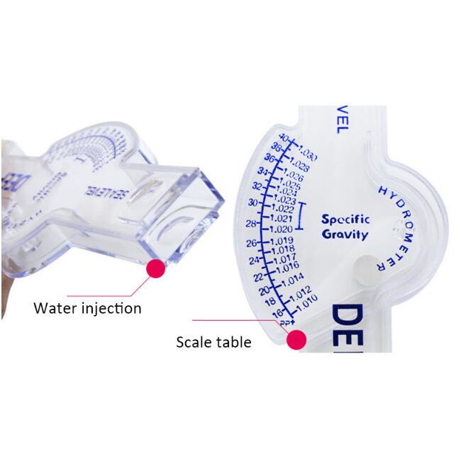 Aquarium PVC Brine Hydrometer Concentration Meter Salinity Meter Sea Hydrometer Supply Fish Tank