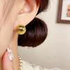 Elegant Textured Ball Stud Earrings for Women – Versatile, Simple, and Luxurious