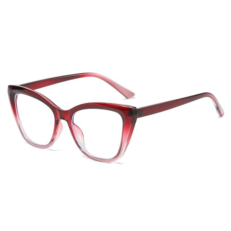 Fashion Luxury Brand Design Cat Eye Patchwork Color Frame Photochromic Anti Blue Ray Computer Women Reading Glasses +1 +2 +3 +4