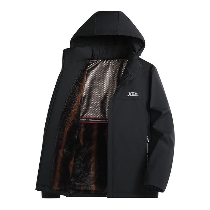 Autumn and winter new graphene cotton jacket men's winter cotton jacket dad suit fleece outdoor jacket thickened men's trend cotton clothes