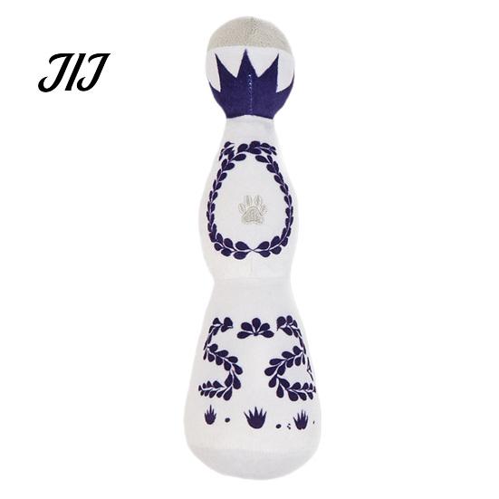Lightweight Dog Toys for Indoor Play Plush Bottle Toy, Squeaky Stuffed Vase Shape Chew Interactive Sound Dogs Puppy Teething Toy Small To Medium