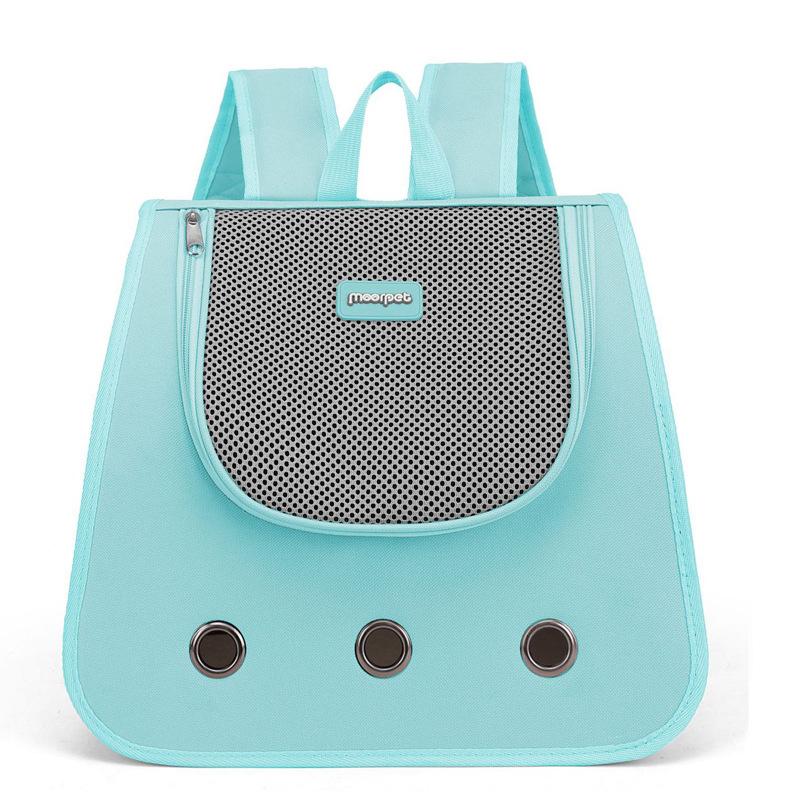 

Cat bag hand-held dual shoulder two in one wear-resistant large capacity portable breathable mesh irresistible to cats L світло-синій колір