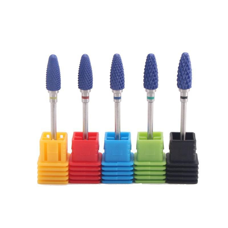 Universal Electric Nail Drill with Ceramic Blue Flame Corn Kernel Bit