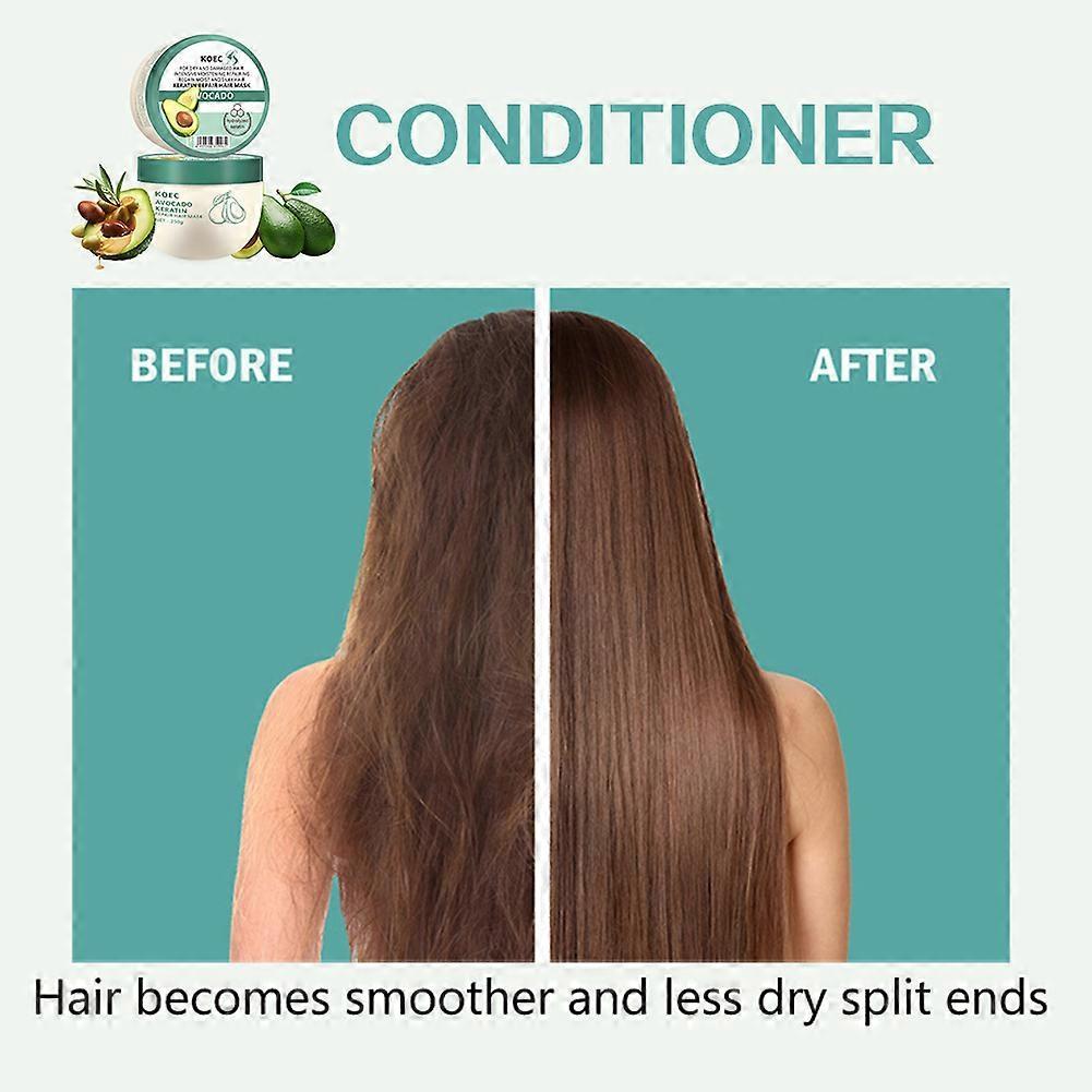 250g Avocado Keratin Hair Mask - Nourishes, Smoothes &amp; Repairs Hair, Deep Conditioning Treatment for Soft, Healthy Hair