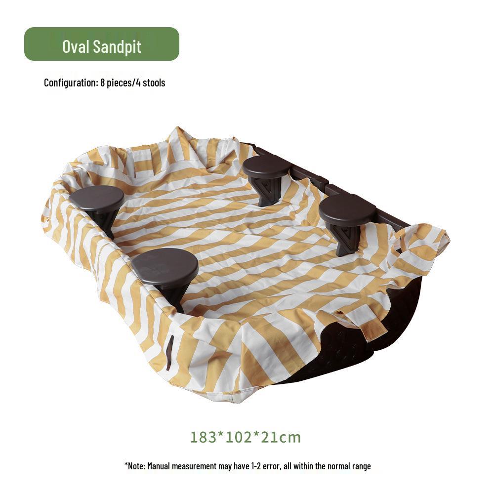 Abnehmbarer Indoor-/Outdoor-Kunststoff-Sandkasten für Kinder mit Zaun