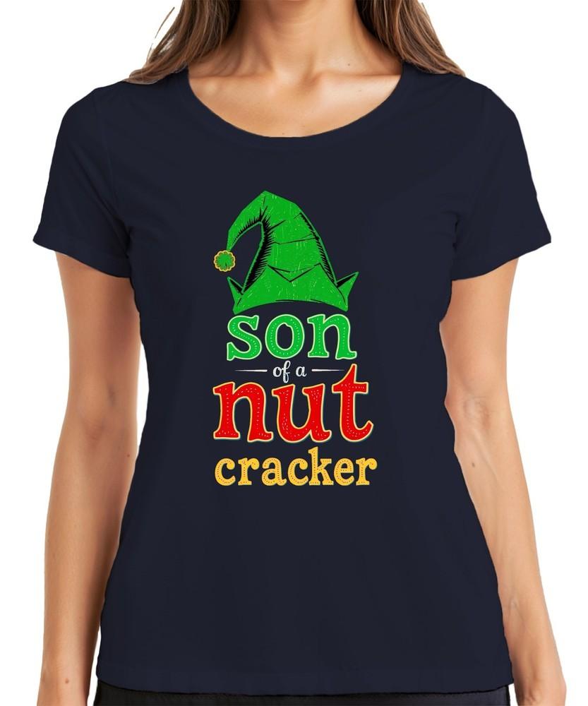 Christmas Elf Elf Hat Son Of A Nutcracker Funny Gift Ladies TShirt S