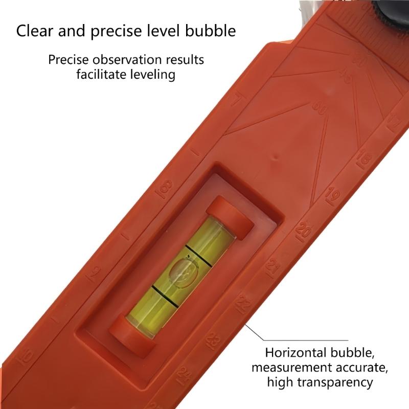 Multifunctional Angles Ruler Integrated Bubble Level Foldable Depth Measuring Ruler For Precise Woodcraft Measurement
