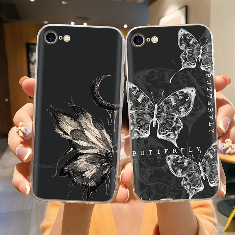 For iPhone SE 2020 Case Fashion Cartoon Soft TPU Back Cover For iPhone SE Clear Silicone Casing Protective Cases For iPhoneSE