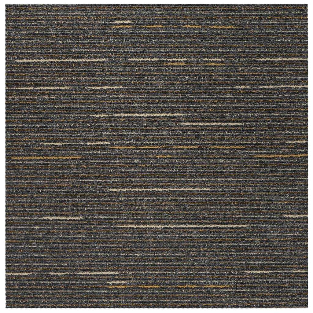 Striped Light Brown Carpet Tile 50 x 50 cm 20 pcs