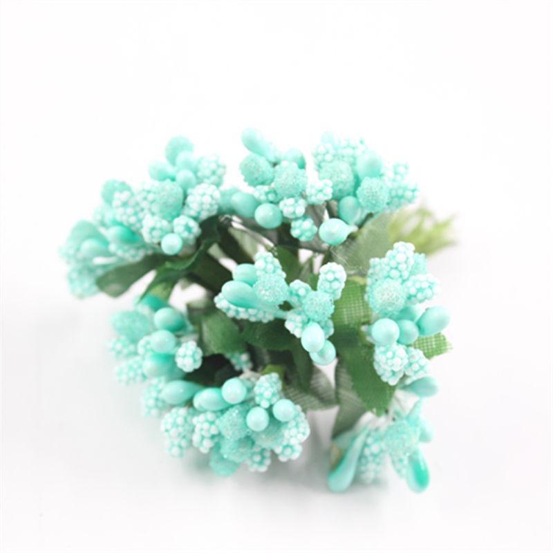 Mini Artificial Stamen Bud Bouquet Leaf Flower for Home Garden Wedding Car Corsage Decoration Box Crafts Supplies.