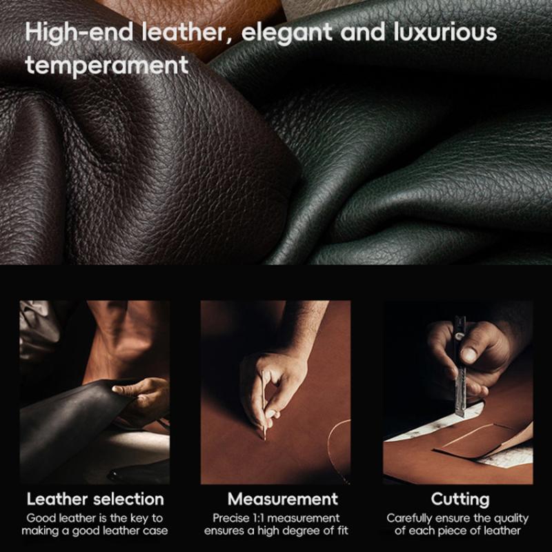 For iPhone 16 Pro Case Electroplating Genuine Cow Leather+PC Drop Resistance Phone Cover