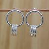 925 Silver Minimalist Earrings , Handmade Geometric Sterling Silver Jewelry, Unique Mothers Day Gift For Mom From Daughter