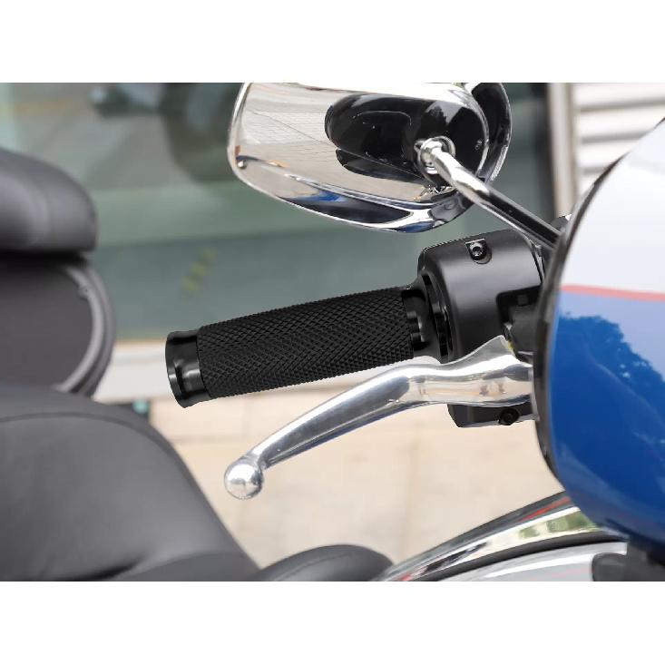 Motorcycle Electronic Throttle 1''25mm Handle Bar Hand Grips Black For Harley Softail Fat Boy FLSTF Breakout Touring Road King Throttles 2