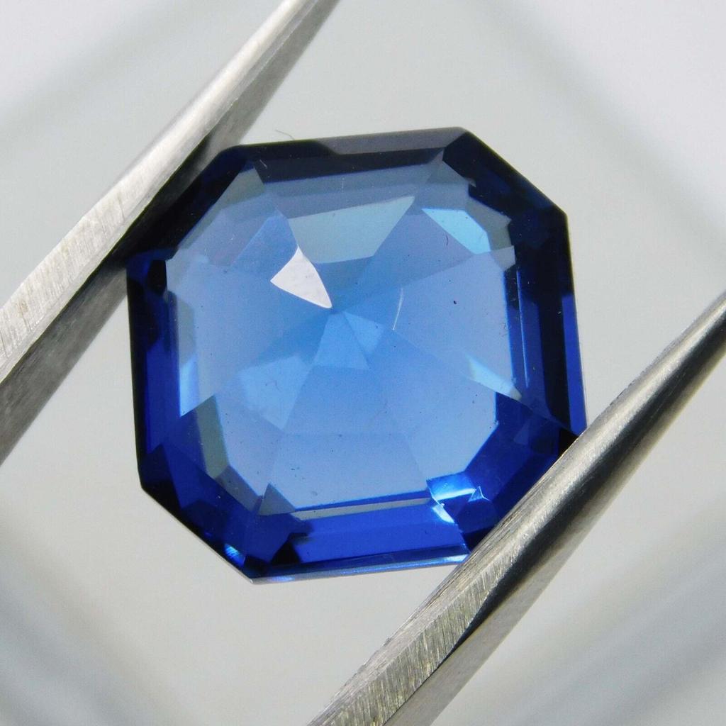 Natural Blue Sapphire Loose Gemstone 8.50 Ct Square Cut Earing Size September Birthday Birthstone