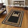 Muslim Prayer Mat Black Carpet for Living Room Sofa Rug Home Decor Bedroom Bedside Rug Lounge Hallway Floor Mat Doormat Washab