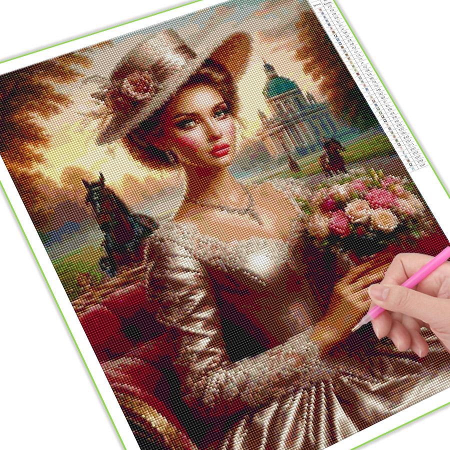 Diy Diamonds Art Painting New Collection Fashionable Woman Full Square Round Drill Rhinestone Embroidery Pretty Girl Mosaic Cross Stitch Kits