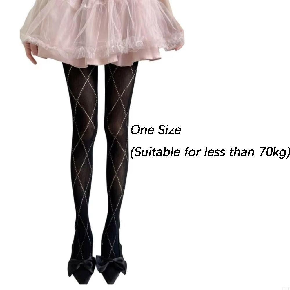 Jacquard Knitted Pantyhose High Elastic Leggings Sexy Slim Stockings  Female Lingerie