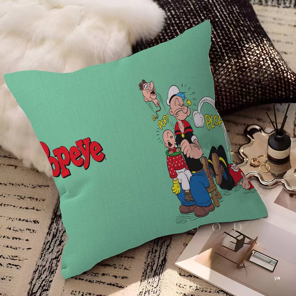 P-PopeyeS The S-Sailor Cartoon Cushion Cover Inches Farmhouse Decor Home Throw Pillow Covers for Couch Decorations