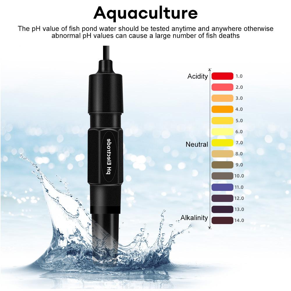 0-14 Ph Replacement Probe PH Electrode Probe BNC Connector Electrode Sensor For Aquarium Hydroponic Controller Meter Connector