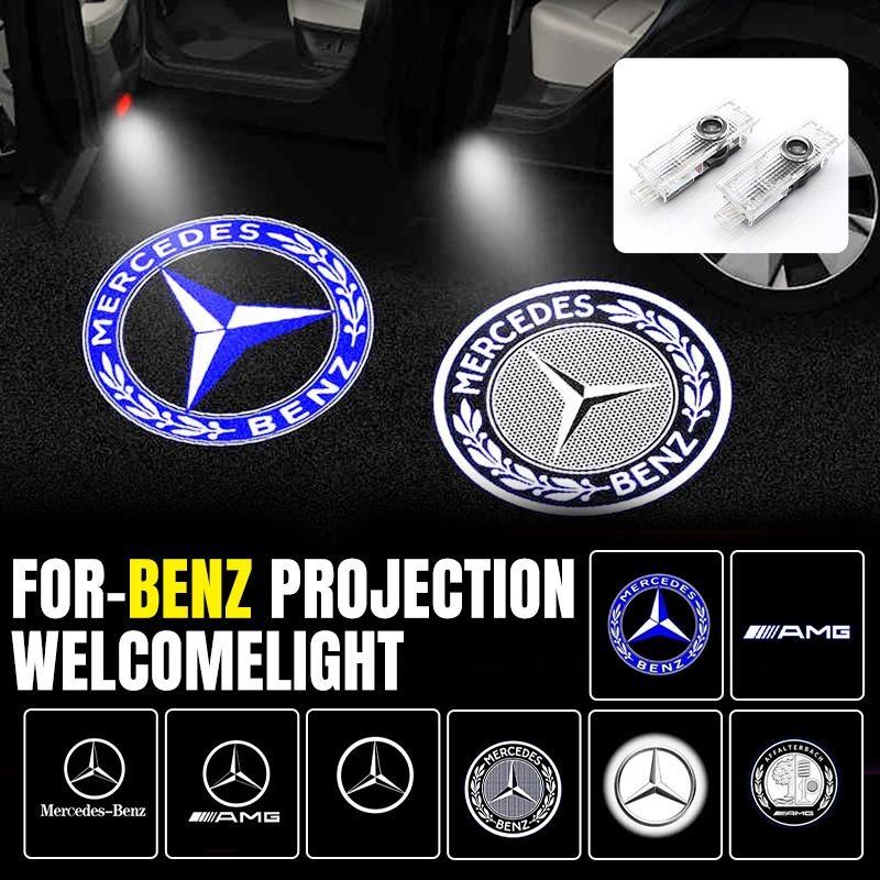 2-4PCS Car Door HD Led Laser Projector Welcome Lamp Suitable For Mercedes-Benz AMG CLA C17 CLS C218 W218 W219 E Class 207 C207.