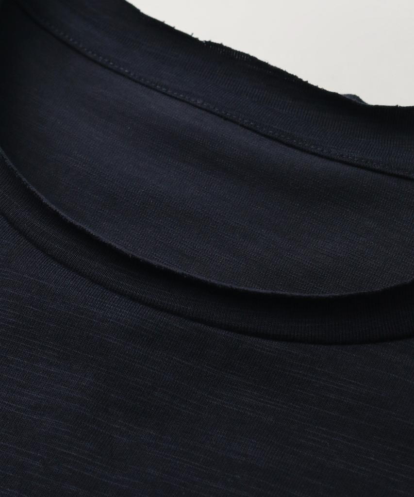 INDUST Low-Cut Cotton Slub Long Sleeve (Navy)