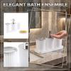 Bathroom Accessory Set Includes Soap Dispenser Tumbler Toothbrush Holder and Soap Dish with Electroplated Finish Durable and Functional Design