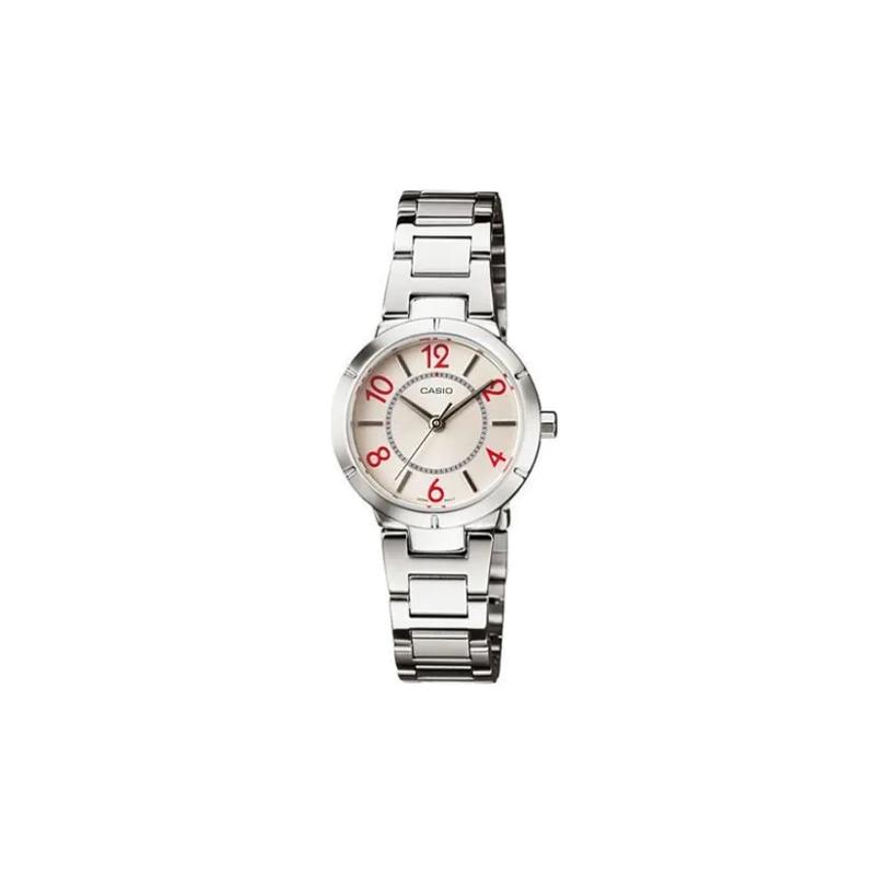 

Casio STANDARD series 50 meters waterproof quartz movement stainless steel strap Japanese and Korean watch women s watch white dial LTP-1293D-7A білий