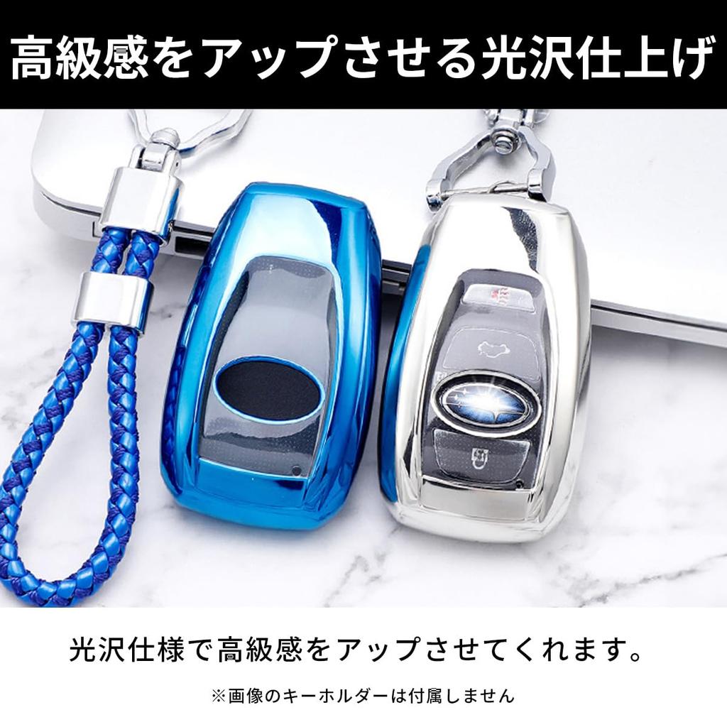 [VERISSY] Smart Key Case SUBARU Forester Legacy Levorg Luxury Stylish Cover Outback Impreza (Black)