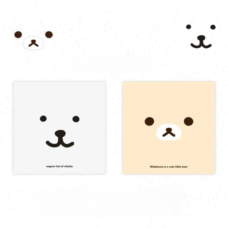 Gifts high looking creative cartoon bears sticky notes thickened paper non leakable lovely student supplies messages Kawai