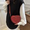 Trendy Pu Leather Heart Bag For Girls In Soft Colors Ideal For Everyday Fashion