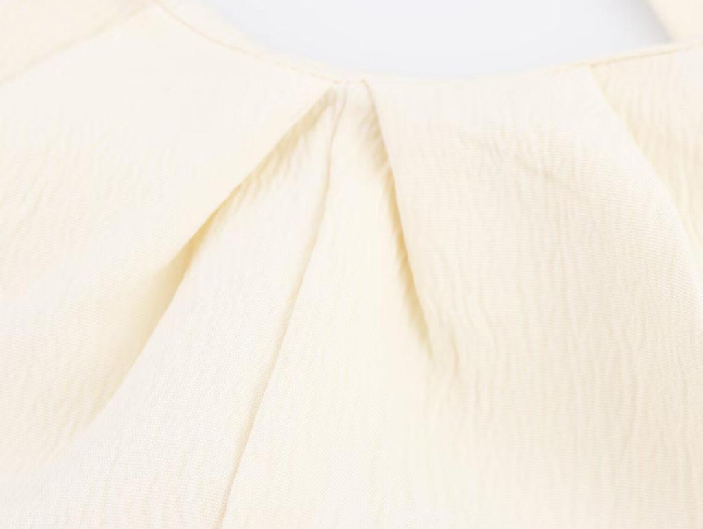 2025 Spring Women's European & American Style Versatile Pleated Top